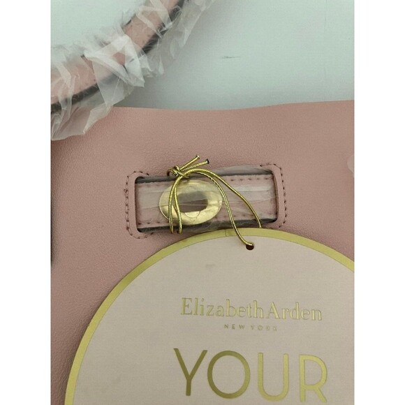 Elizabeth Arden New York Woman's Purse Drawstring Pink Blush Tote Crossbody Bag - Picture 5 of 16